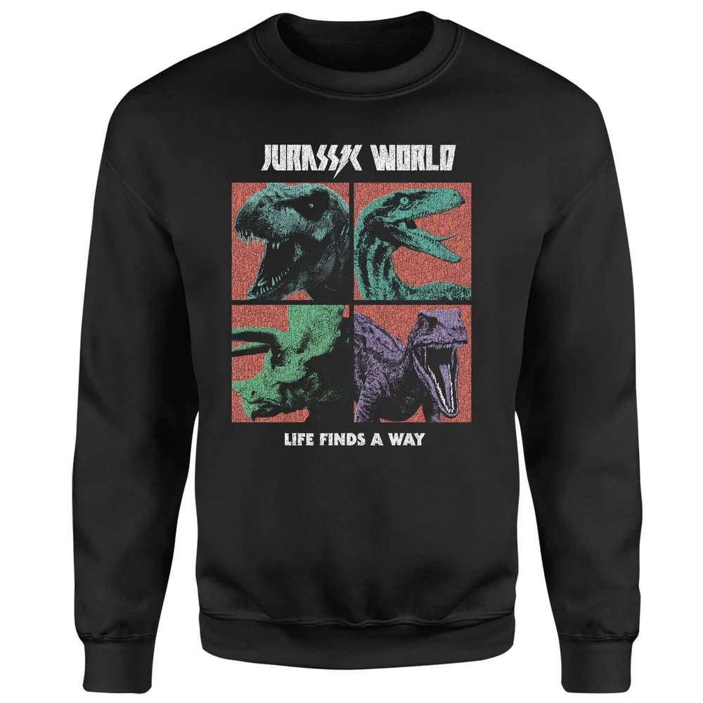 Sweat-shirt Jurassic Park World Four Colour Faces - Noir - S Image 1