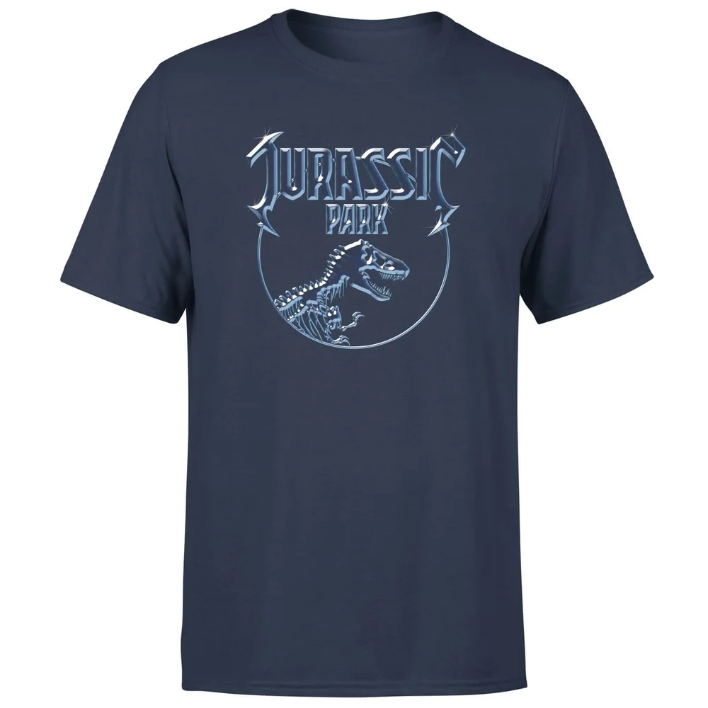 T-shirt Jurassic Park Logo Metal - Bleu Marine - Homme - S Image 1