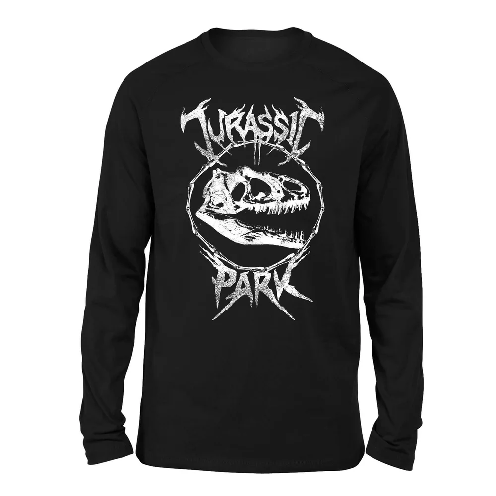 T-shirt Jurassic Park T-Rex Bones Long Sleeved - Noir - Unisexe - S Image 1