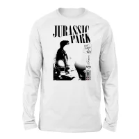 T-shirt Jurassic Park Isla Nublar Punk Long Sleeved - Blanc - Unisexe