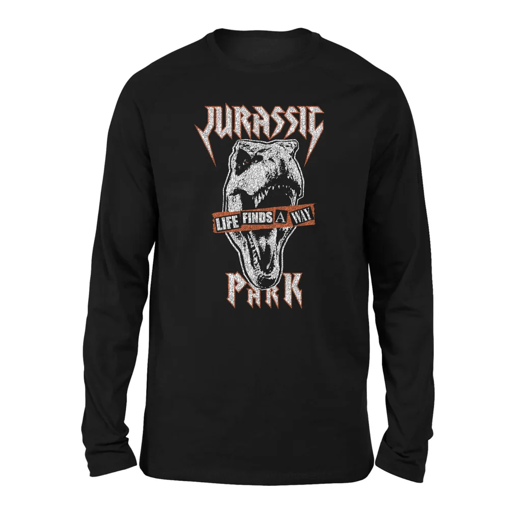 T-shirt Jurassic Park Rex Punk Long Sleeved - Noir - Unisexe - S Image 1