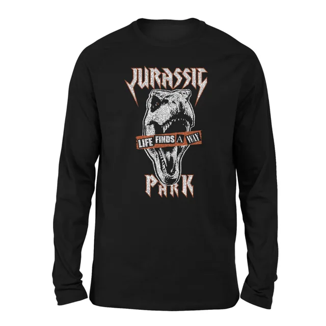 T-shirt Jurassic Park Rex Punk Long Sleeved - Noir - Unisexe