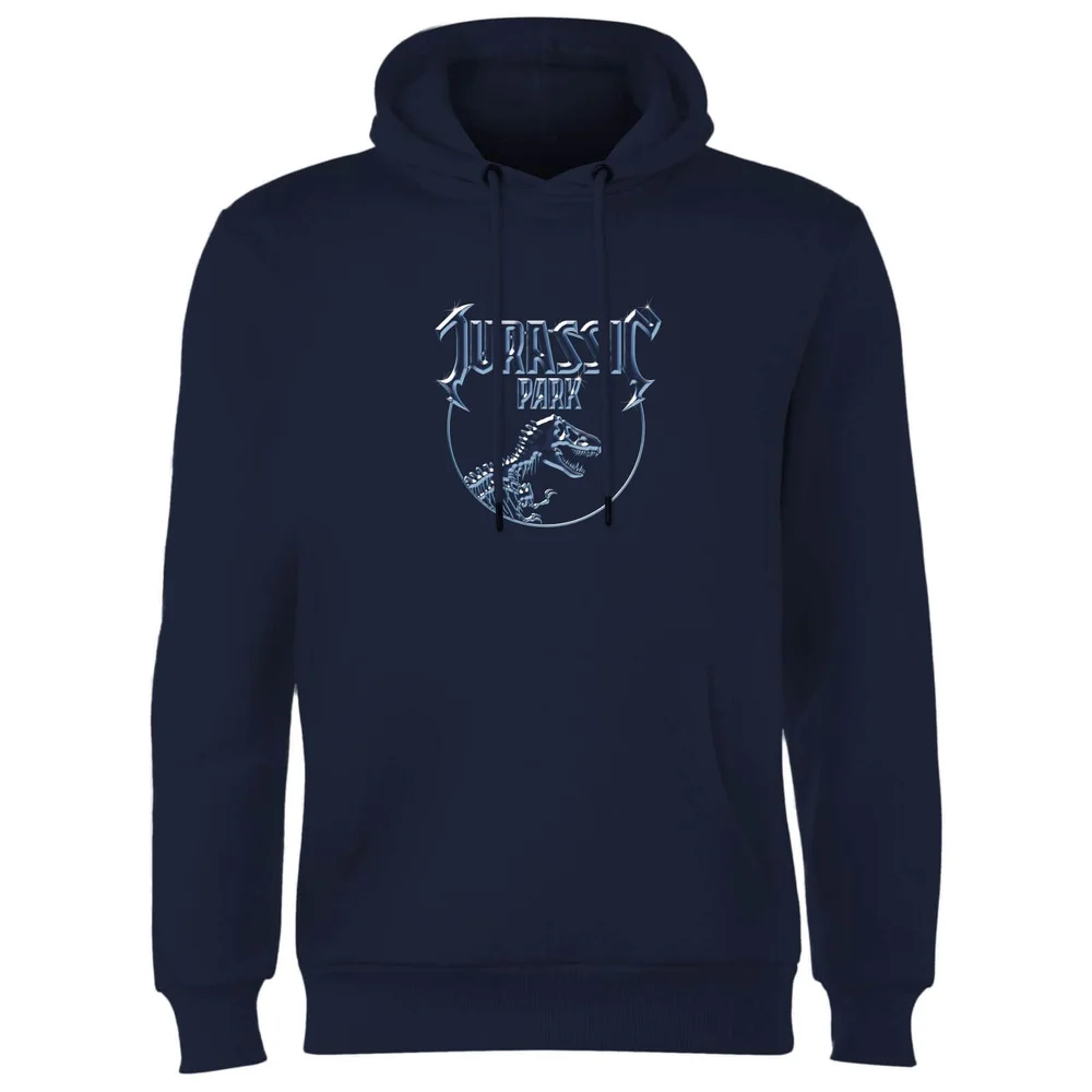Sweat à capuche Jurassic Park Logo Metal - Bleu Marine - S Image 1