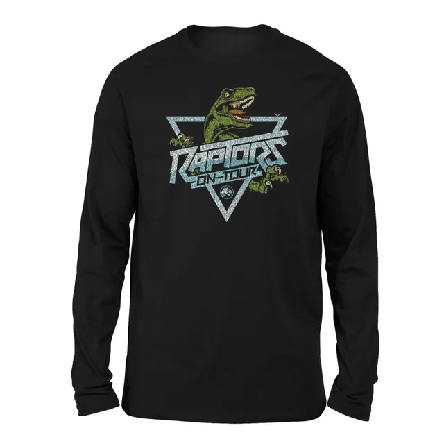 T-shirt Jurassic Park Raptors On Tour Stroke Long Sleeved - Noir - Unisexe