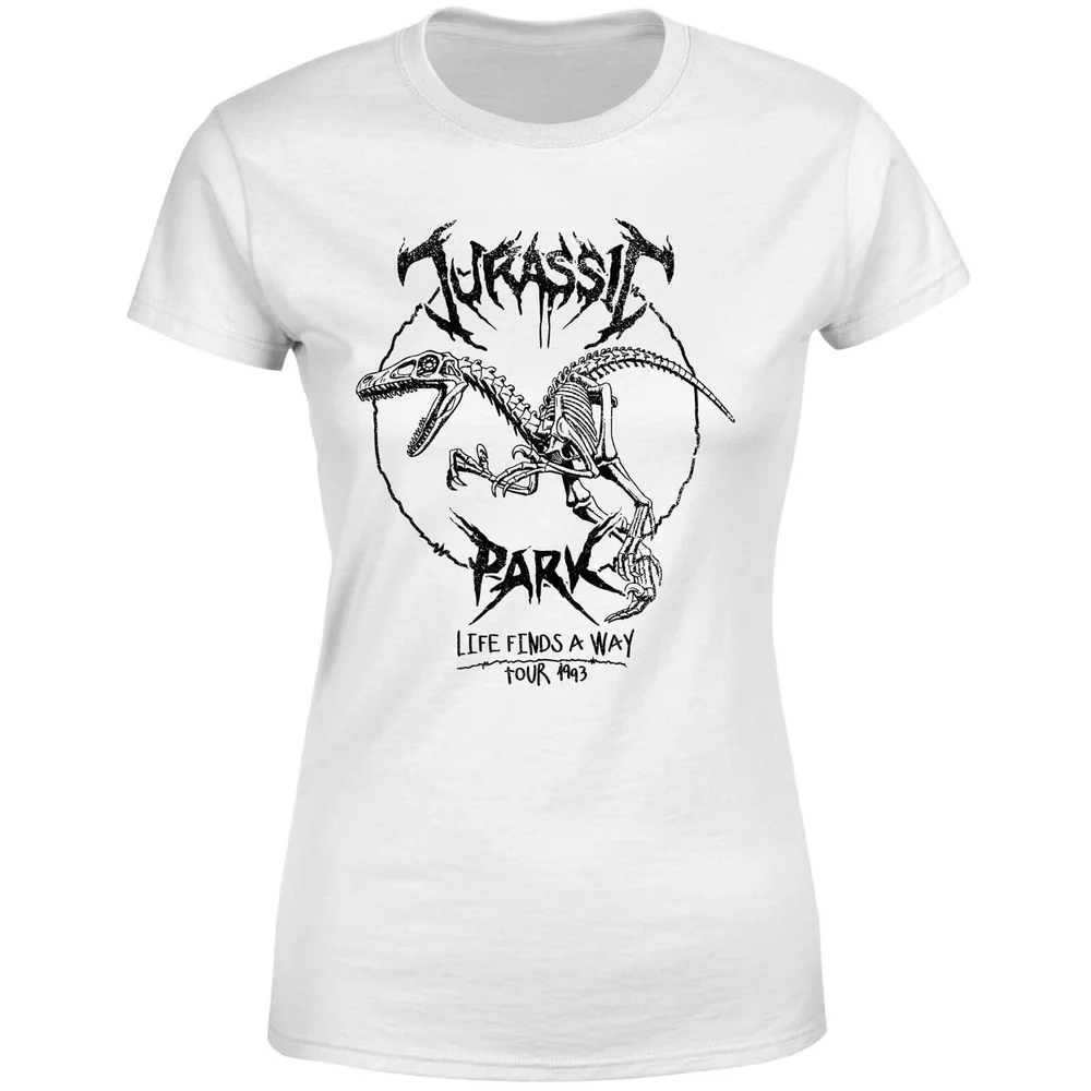 T-shirt Jurassic Park Raptor Drawn - Blanc - Femme - S Image 1