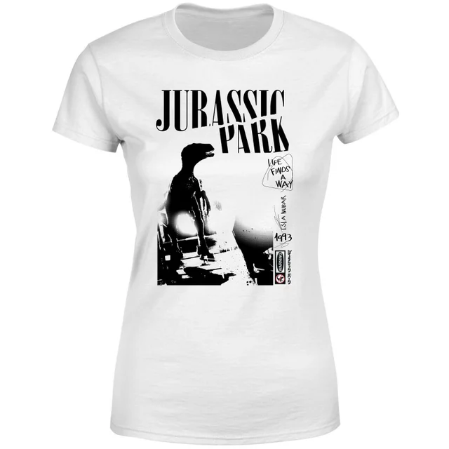 T-shirt Jurassic Park Isla Nublar Punk - Blanc - Femme