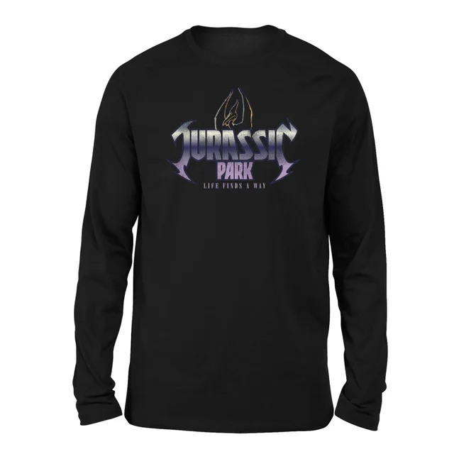 T-shirt Jurassic Park Life Finds A Way Long Sleeved - Noir - Unisexe