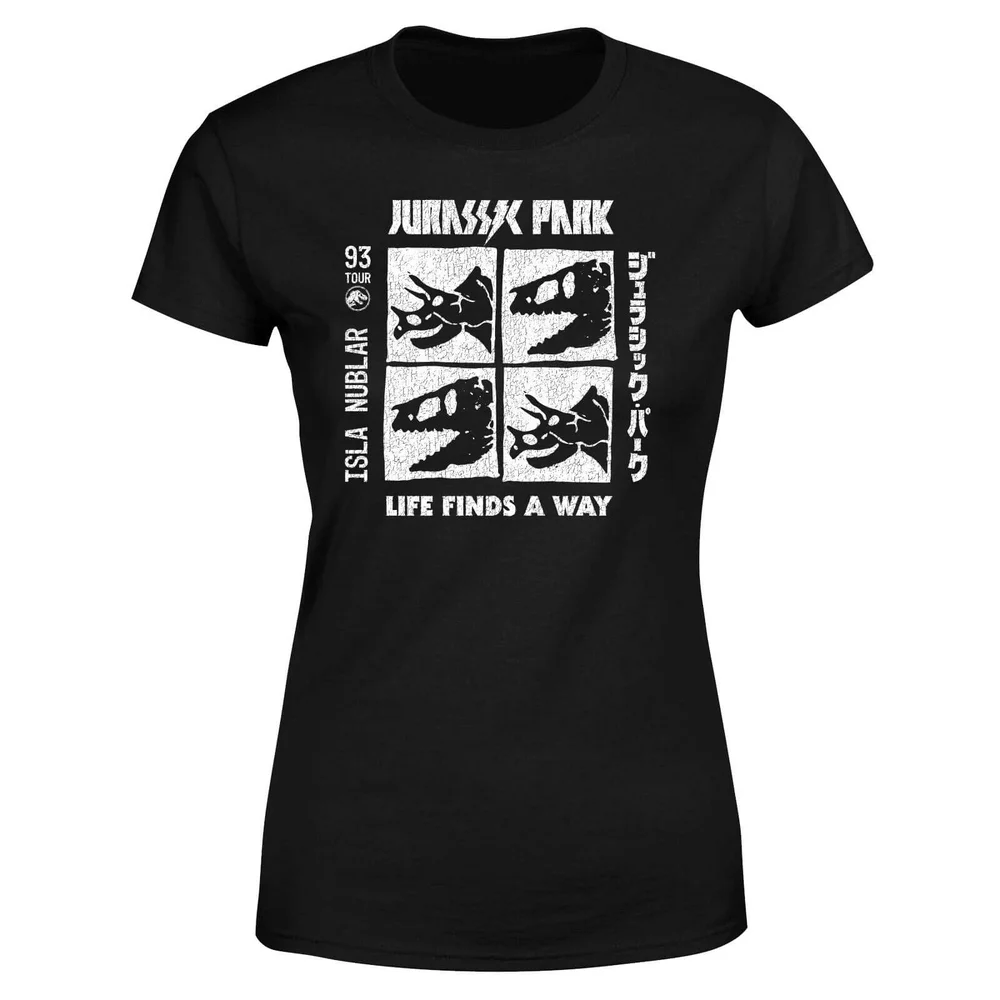 T-shirt Jurassic Park The Faces - Noir - Femme - S Image 1