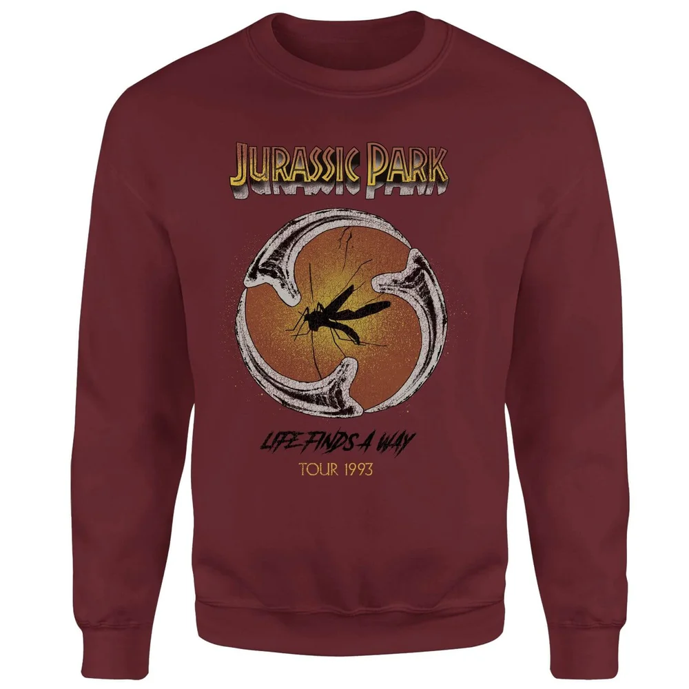 Sweat-shirt Jurassic Park Life Finds A Way Tour - Bordeaux - S Image 1