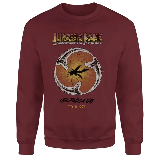 Sweat-shirt Jurassic Park Life Finds A Way Tour - Bordeaux