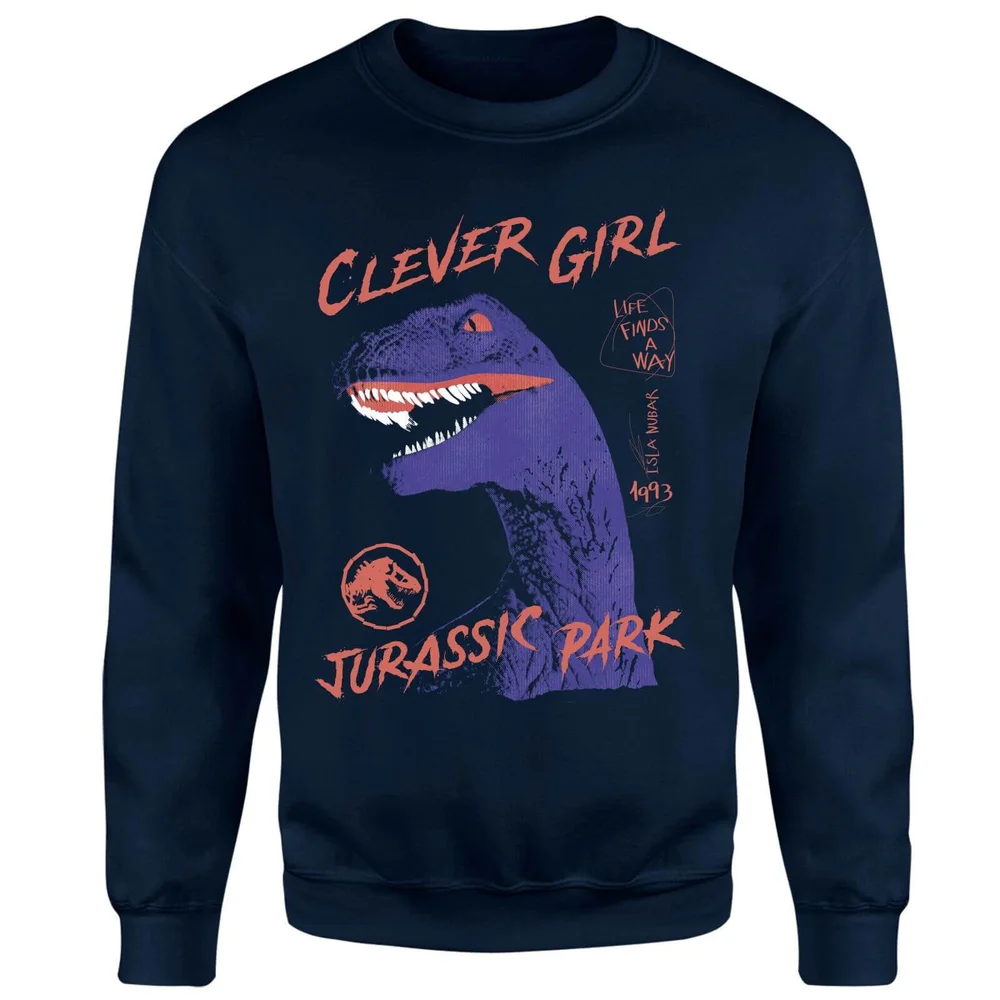 Sweat-shirt Jurassic Park Life Finds A Way Raptor - Bleu Marine - S Image 1