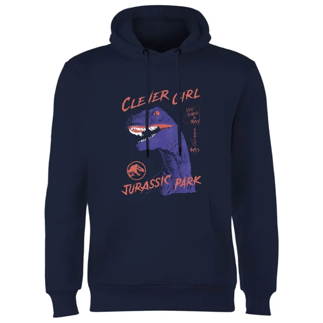 Sweat à capuche Jurassic Park Life Finds A Way Raptor - Bleu Marine