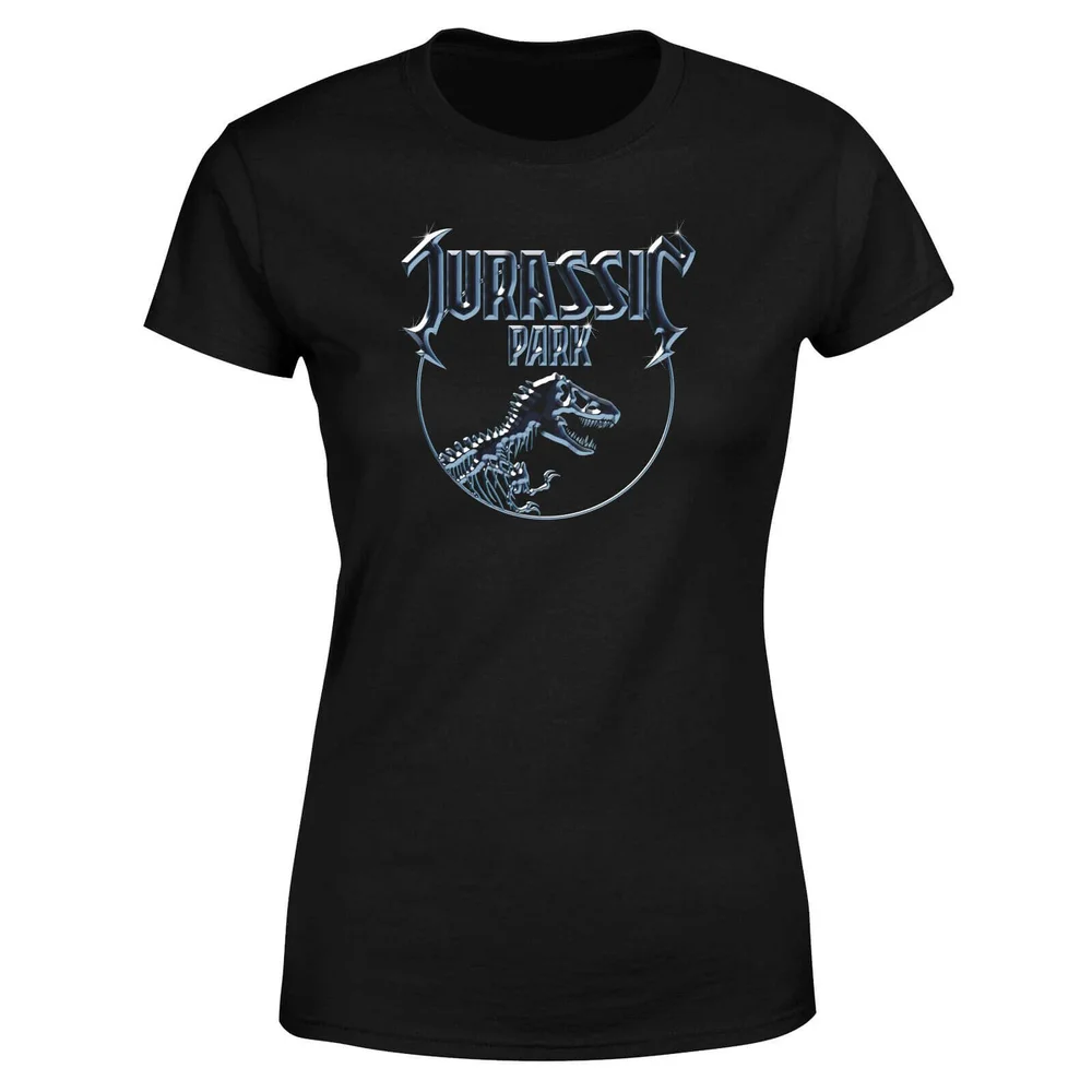 T-shirt Jurassic Park Logo Metal - Noir - Femme - S Image 1