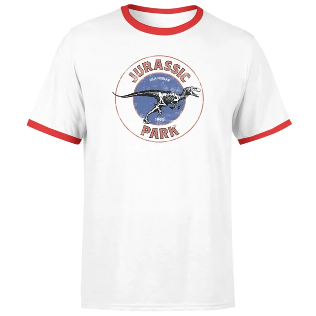 T-shirt Jurassic Park Jurassic Target Ringer - Blanc/Rouge - Unisexe