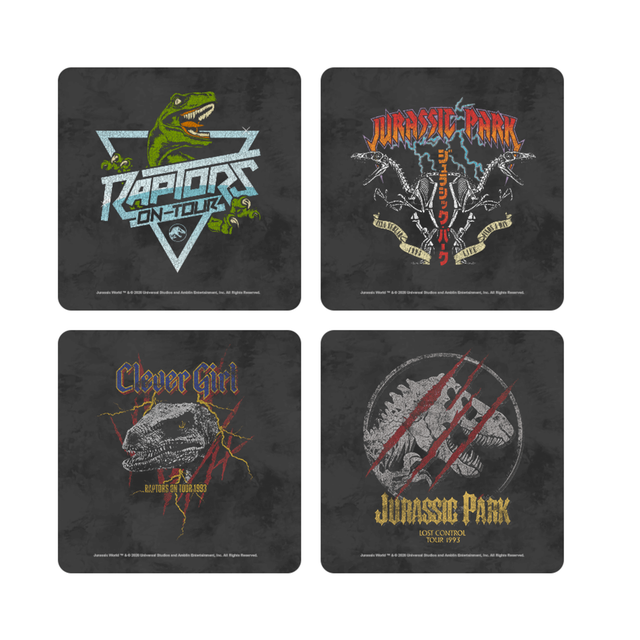 Lot de dessous de verres Jurassic Park Dino
