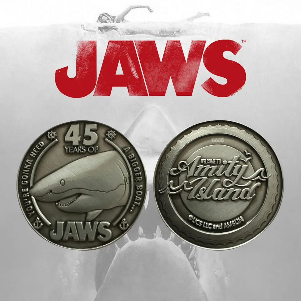 Pièce de monnaie de collection du 45e anniversaire des Dents de la mer en Édition Limitée Image 1