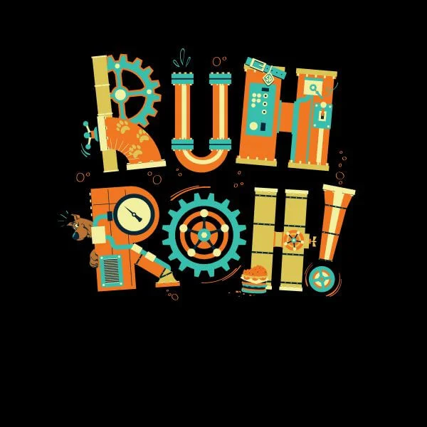 T-shirt Ruh-Roh! Clockwork - Noir - Femme