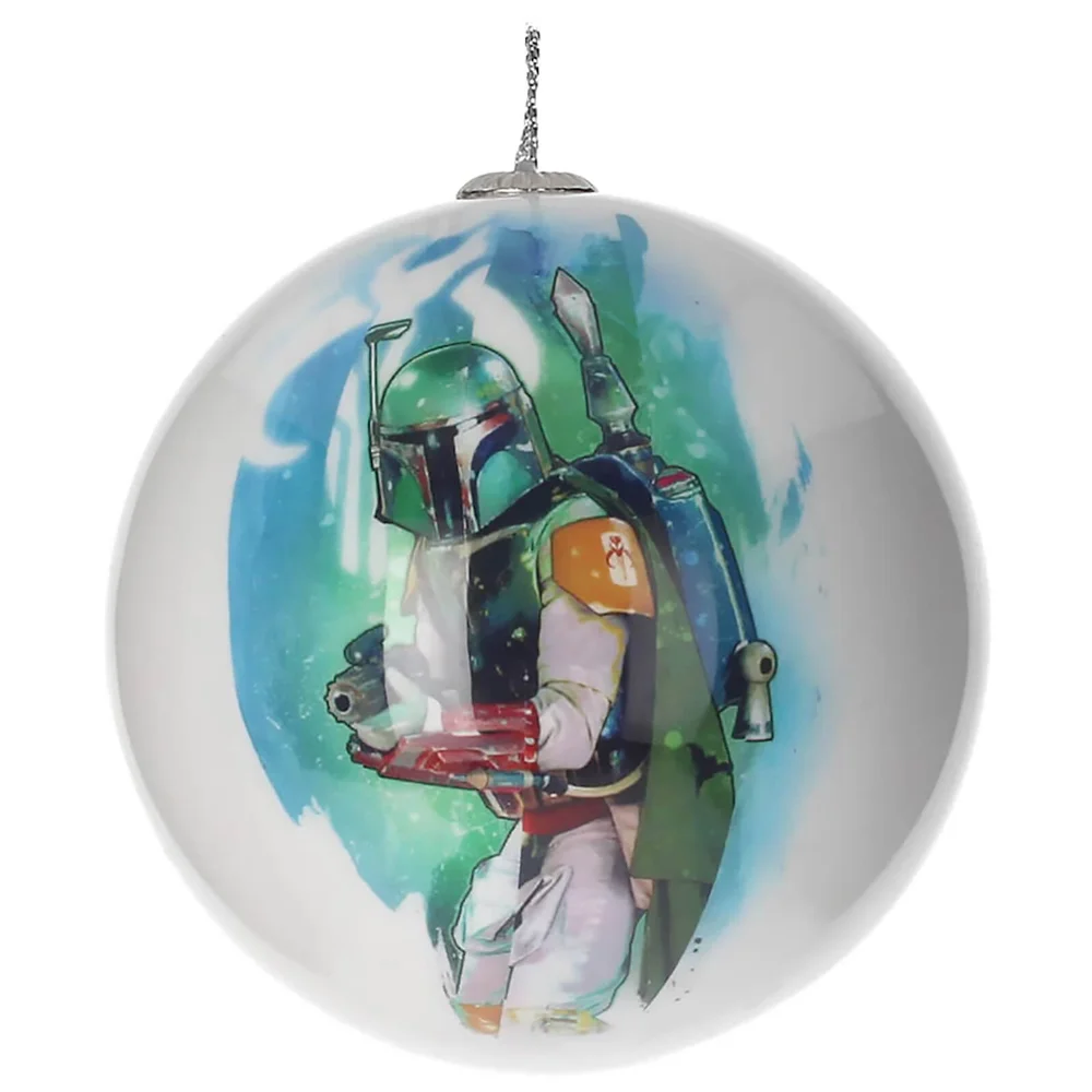 Star Wars Christmas Bauble - Boba Fett and Logo Image 1