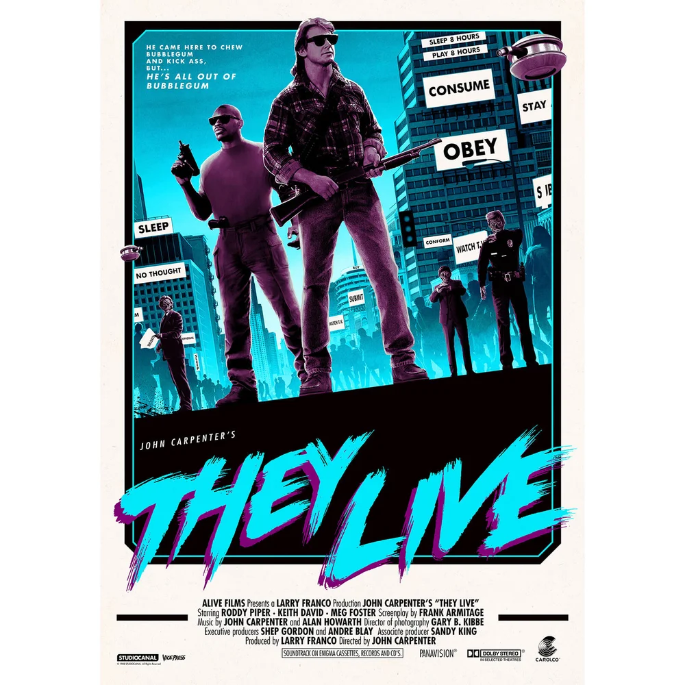 John Carpenter's - Invasion Los Angeles Lithographie par Matt Ferguson Image 1