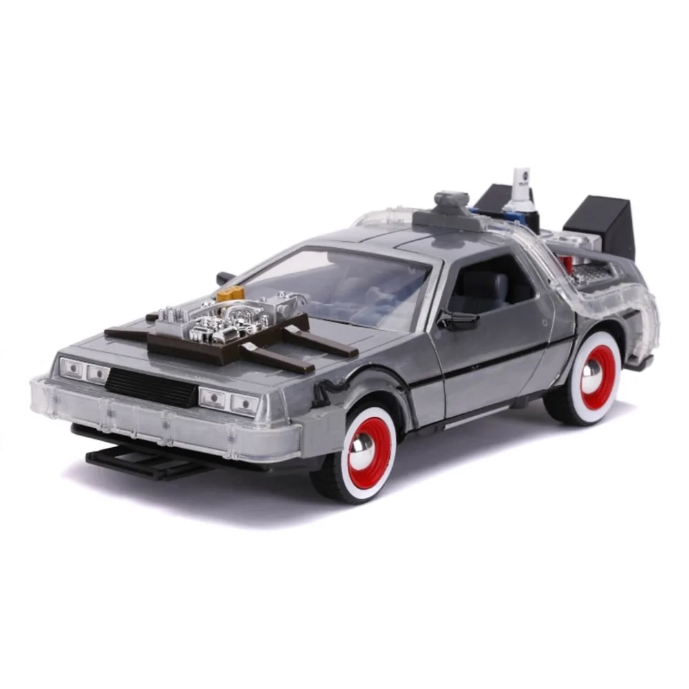 Jada Die Cast Retour vers le futur Troisième Partie Machine à remonter le temps avec lumières Image 1