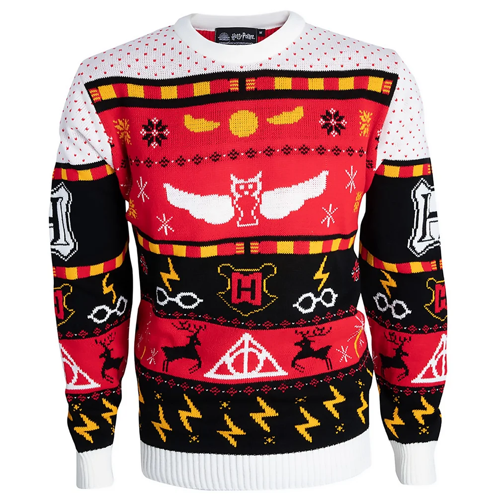 Pull de Noël Harry Potter Poudlard Brodé - M Image 1