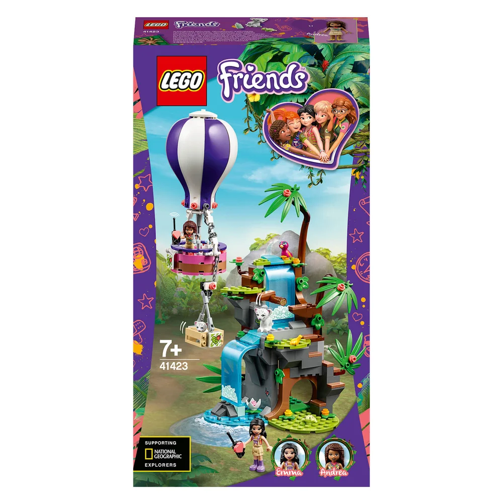 LEGO Friends : Ensemble de Jeux de construction Le sauvetage des tigres en montgolfière (41423) Image 1