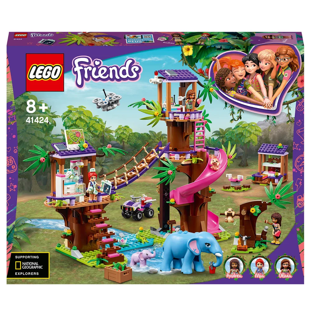 LEGO Friends : Ensemble de Jeux de construction La base de sauvetage dans la jungle (41424) Image 1