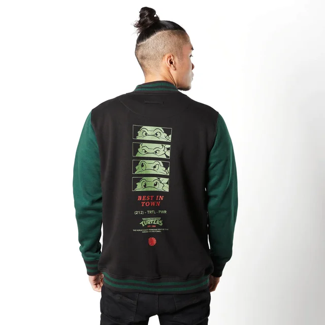 Varsity Jacket Tortues Ninja By The Slice - Noir / Vert