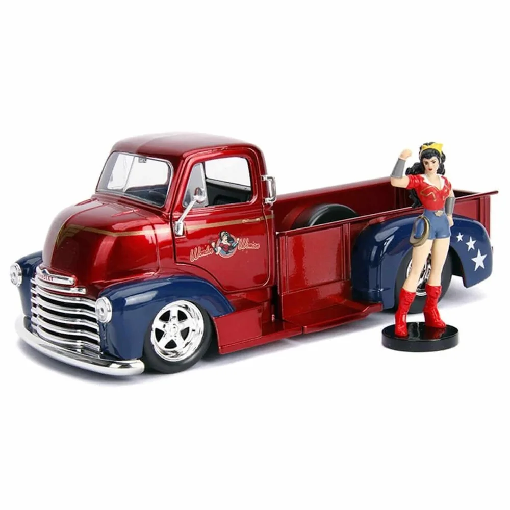 Jada Diecast échelle 1/24 1952 Chevy COE Pickup avec figurine Wonder Woman Image 1