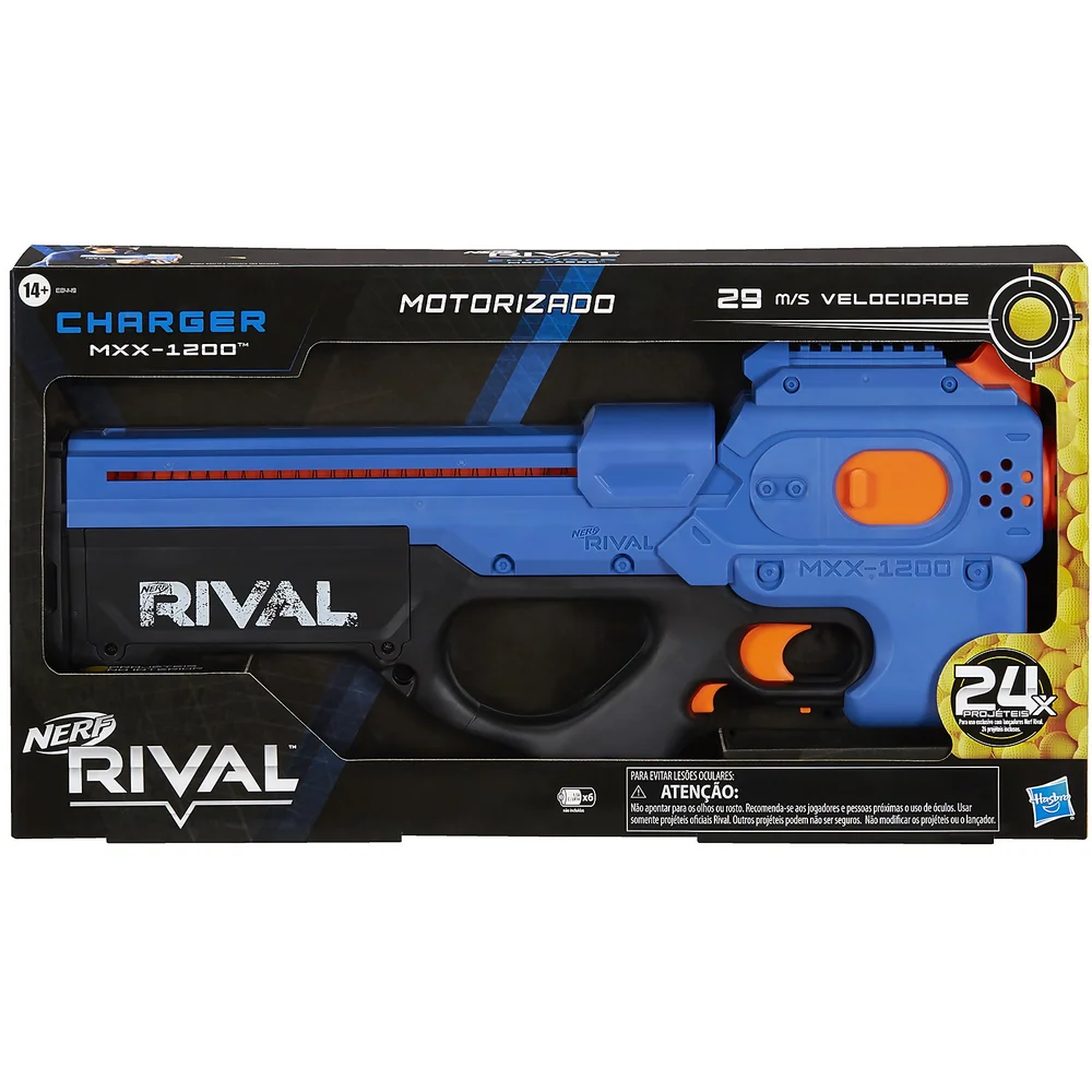NERF Rival Charger MXX 1200 Blue Blaster Image 1