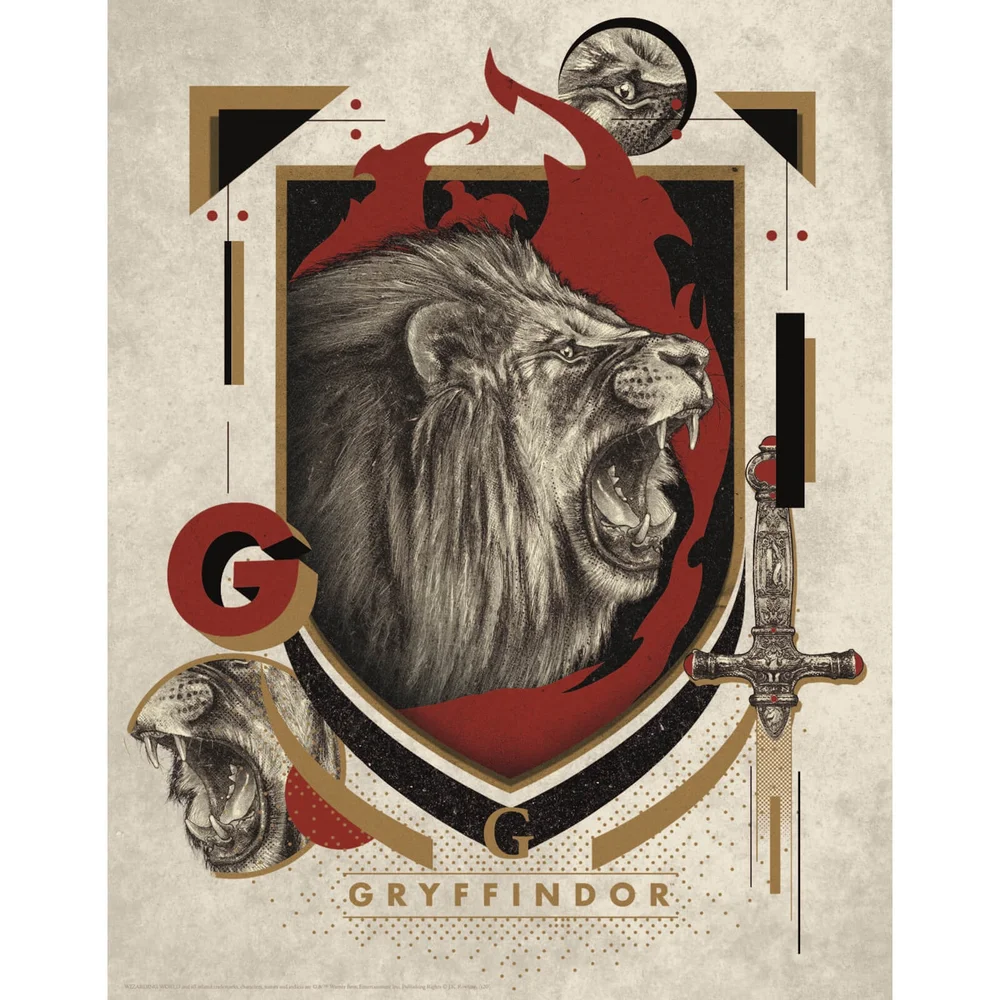 Crête Gryffondor Harry Potter Impression d'art Image 1