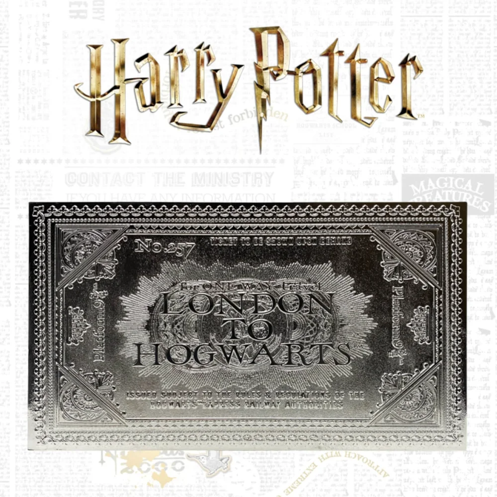 Harry Potter Billet de Poudlard plaqué argent Édition Limitée Réplique en Édition Limitée Image 1