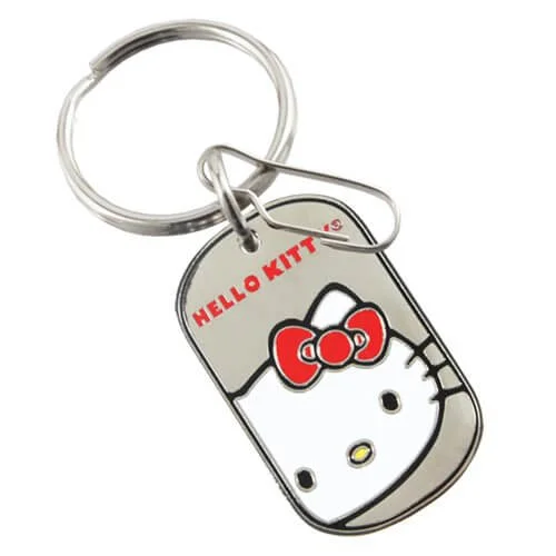 Hello Kitty Core Tag Enamel Key Chain Image 1