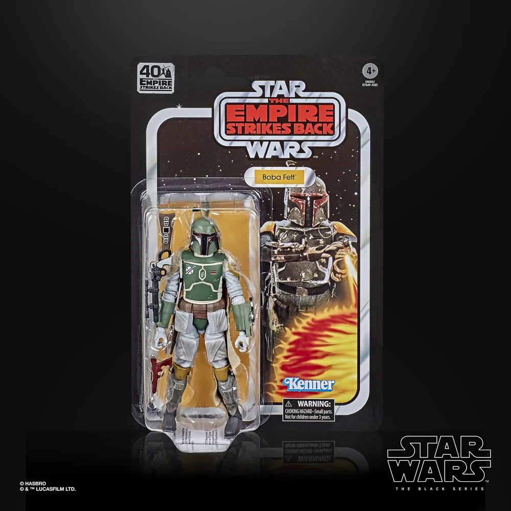 Hasbro Star Wars Série Noire 40e Anniversaire de l'Empire Contre-Attaque Figurine articulée Boba Fett Image 1