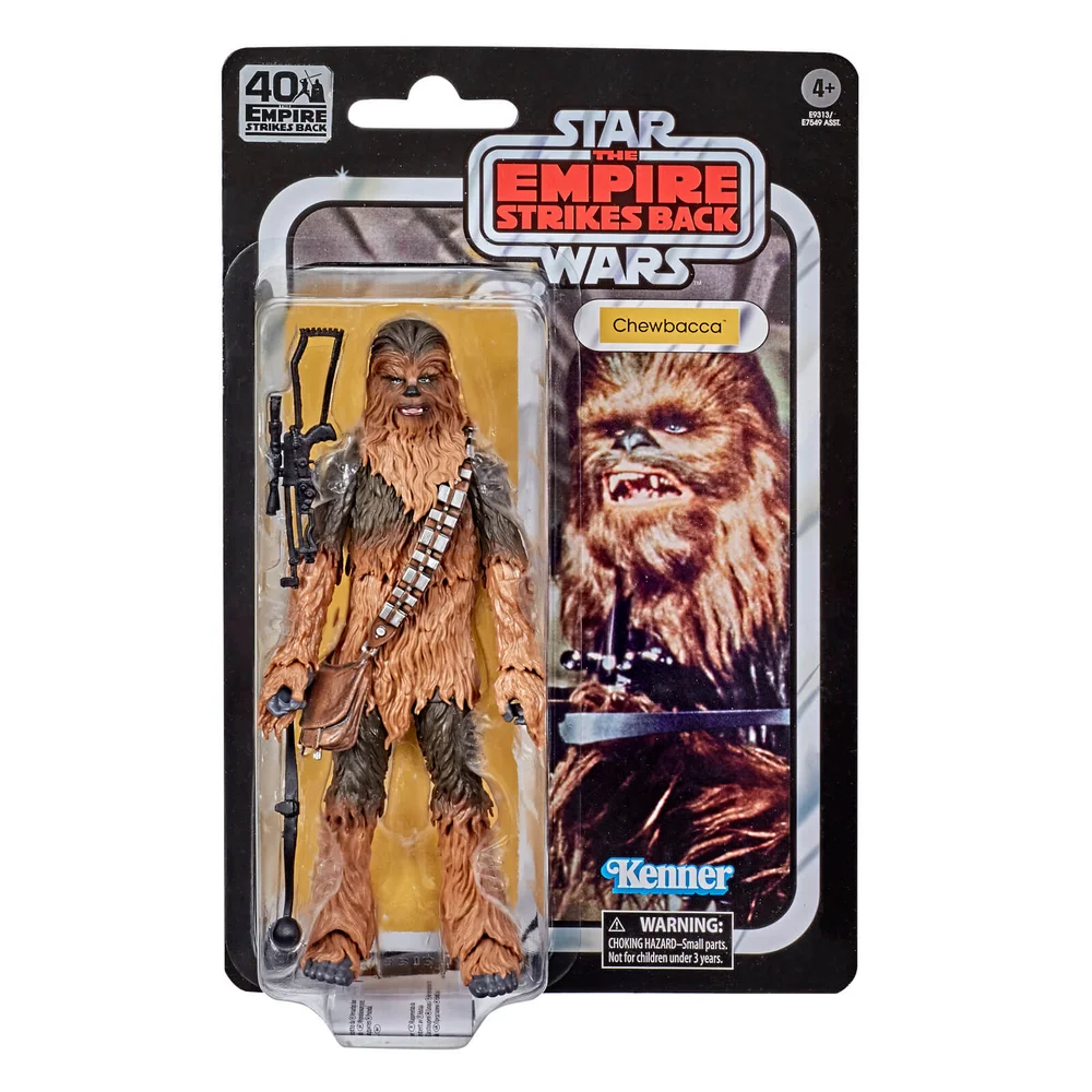 Hasbro Star Wars Série Noire 40e Anniversaire l'Empire Contre-Attaque Figurine articulée Chewbacca Image 1