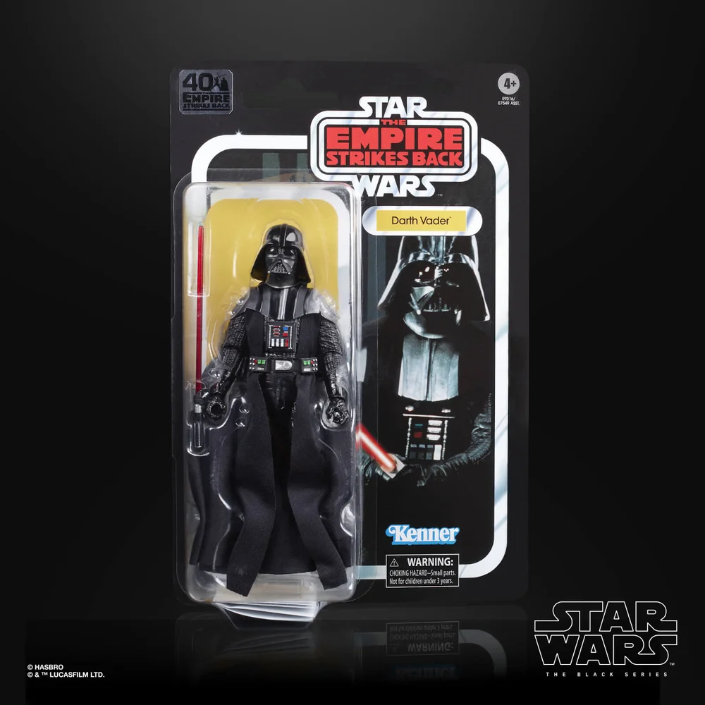 Hasbro Star Wars Série Noire 40e Anniversaire l'Empire Contre-Attaque Figurine articulée Dark Vador Image 1