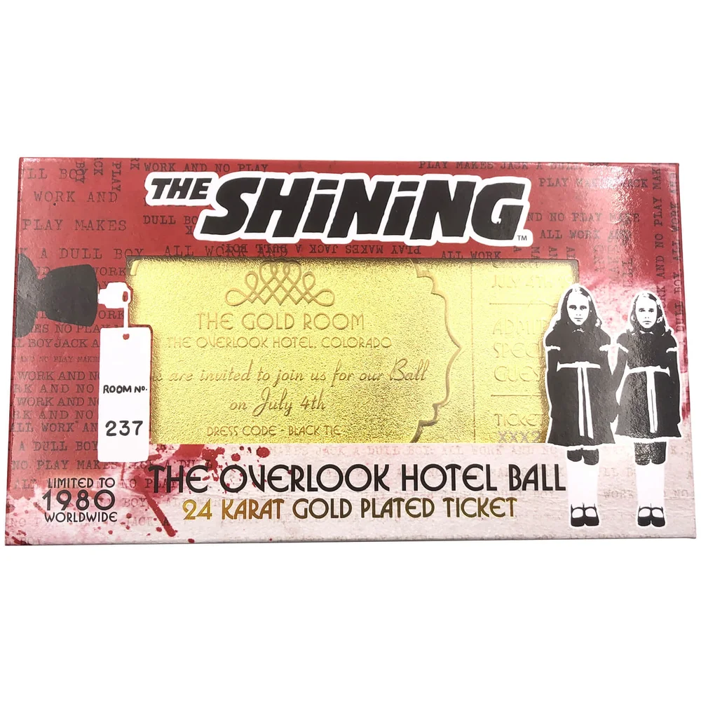 The Shining 24k Gold Plated Gold Room Ball Limited Edition Replica Ticket - Zavvi Exclusive Image 1