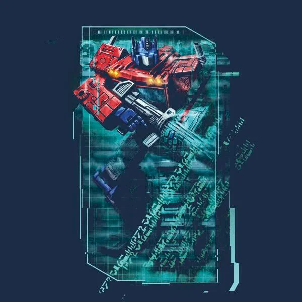 T-shirt Transformers Optimus Prime Tech - Bleu Marine - Femme