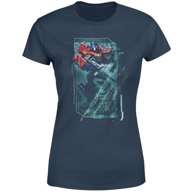 T-shirt Transformers Optimus Prime Tech - Bleu Marine - Femme