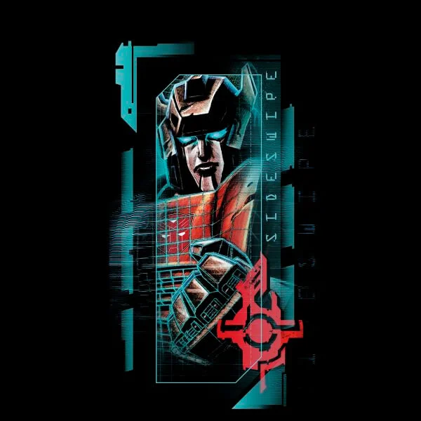 T-shirt Transformers Sideswipe Glitch - Noir - Femme