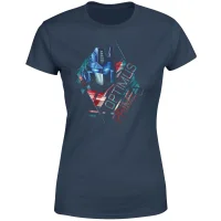 T-shirt Transformers Optimus Prime Glitch - Bleu Marine - Femme - undefined undefined