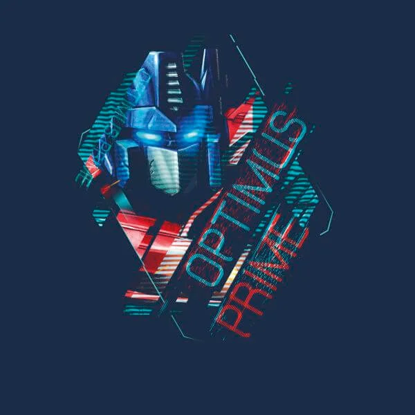 T-shirt Transformers Optimus Prime Glitch - Bleu Marine - Femme
