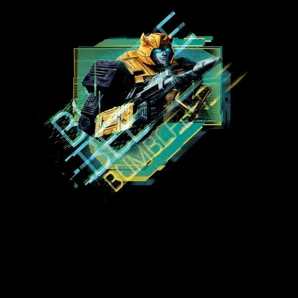 T-shirt Transformers Bumble Bee Glitch - Noir - Femme