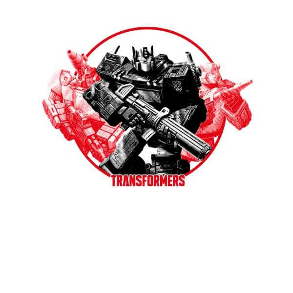 T-shirt Ringer Transformers Earthrise Retro Blanc/Rouge - Unisexe