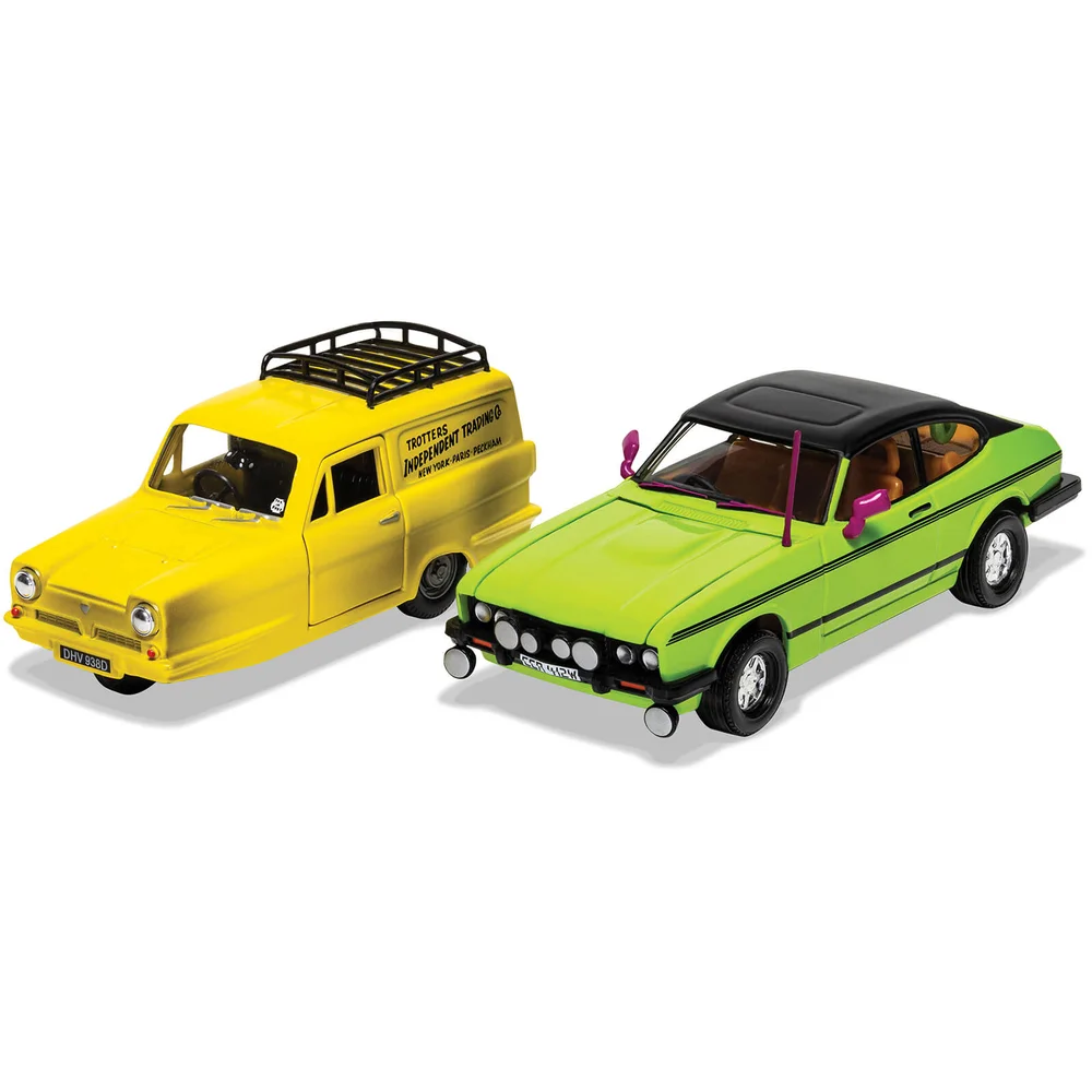 Ensemble modèle Reliant Regal et Ford Capri Mk II de Del Boy - échelle 1/36 Image 1
