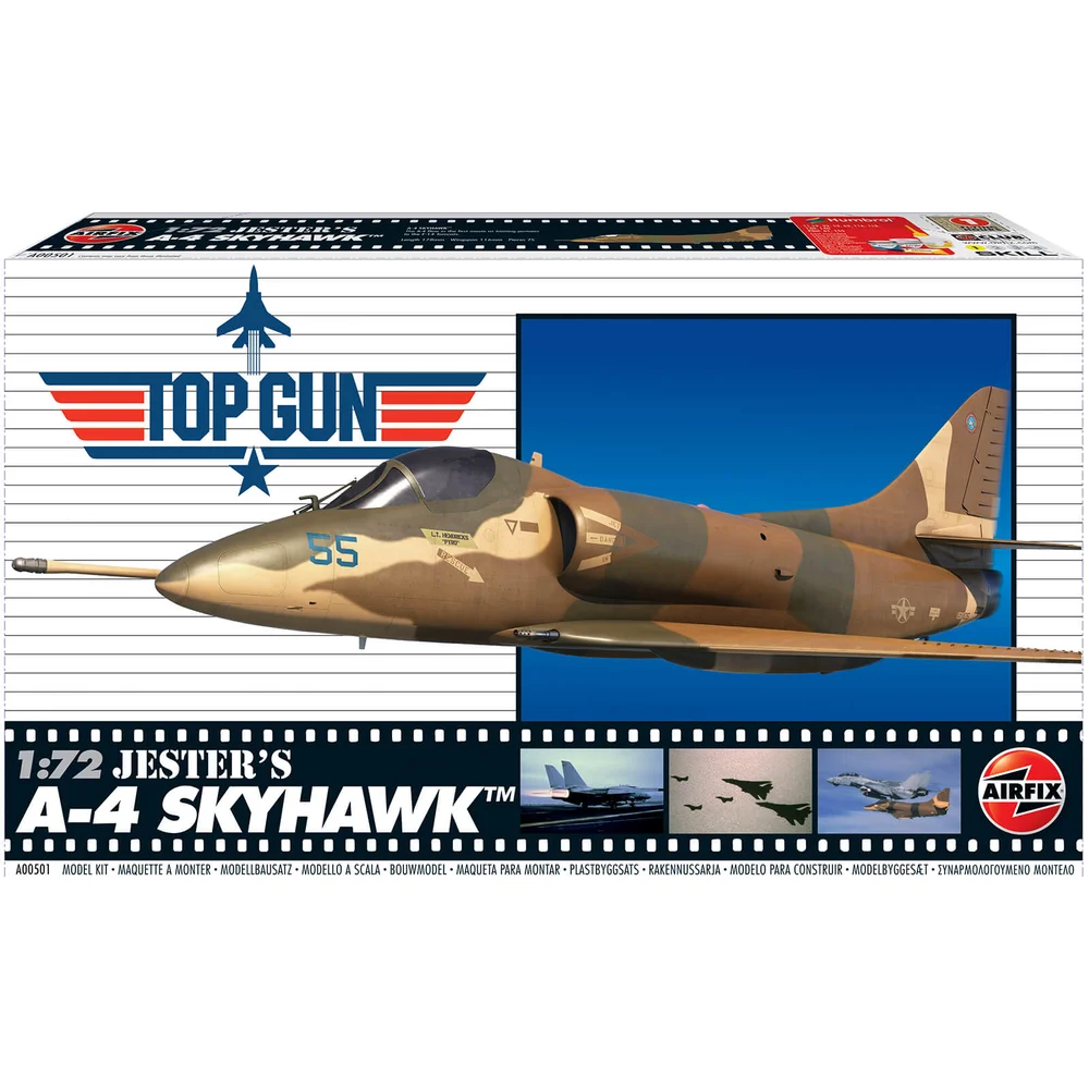 Top Gun Jester's A-4 Skyhawk Plastic Model Kit - Scale 1:72 Image 1