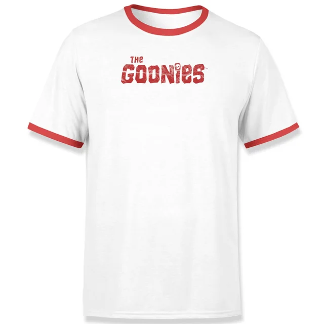 T-shirt Ringer The Goonies Chunk Retro - Blanc/Rouge - Unisexe