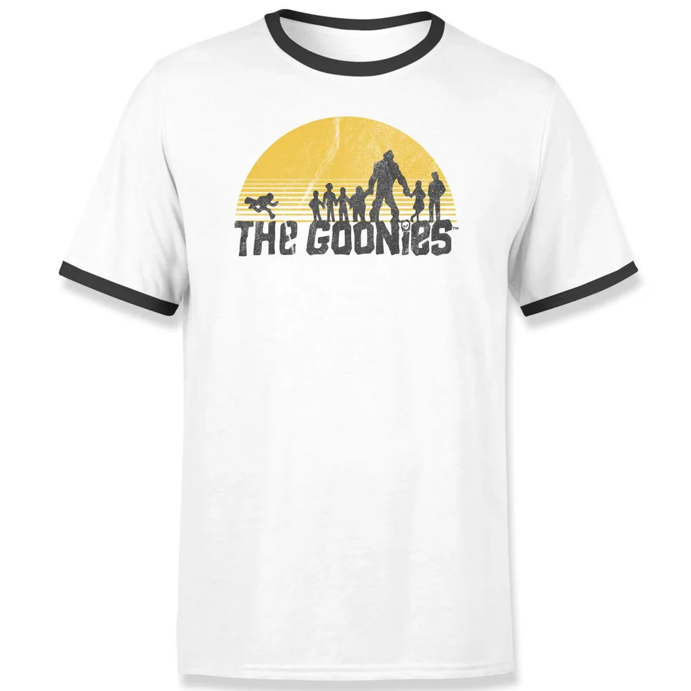 T-shirt Ringer The Goonies Retro Logo - Blanc/Noir - Unisexe - XL Image 1