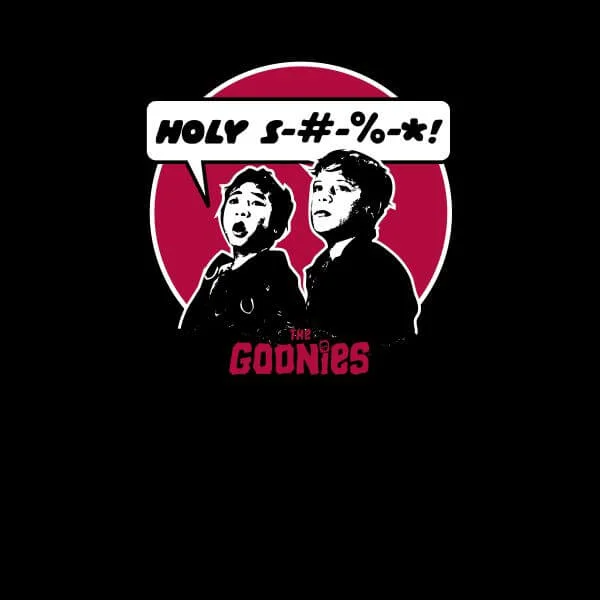 T-shirt The Goonies Holy S#!T - Noir - Femme