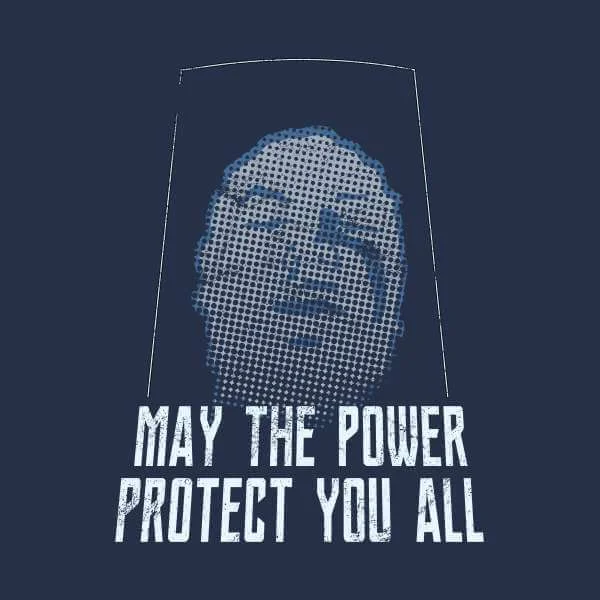 Sweat-shirt Power Rangers May The Power Protect You - Bleu Marine
